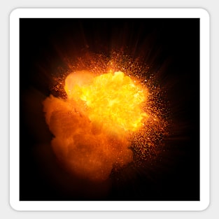 Realistic orange fire explosion Sticker